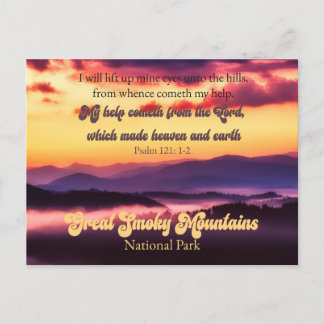 Great Smoky Mountains National Park Psalm 121:1-2 Helg Vykort