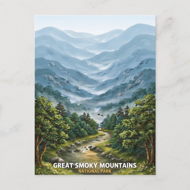 Great Smoky Mountains National Park Resa Vykort (Framsida)