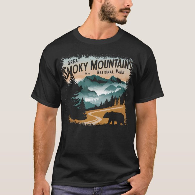 Great Smoky Mountains nationalpark T Shirt (Framsida)