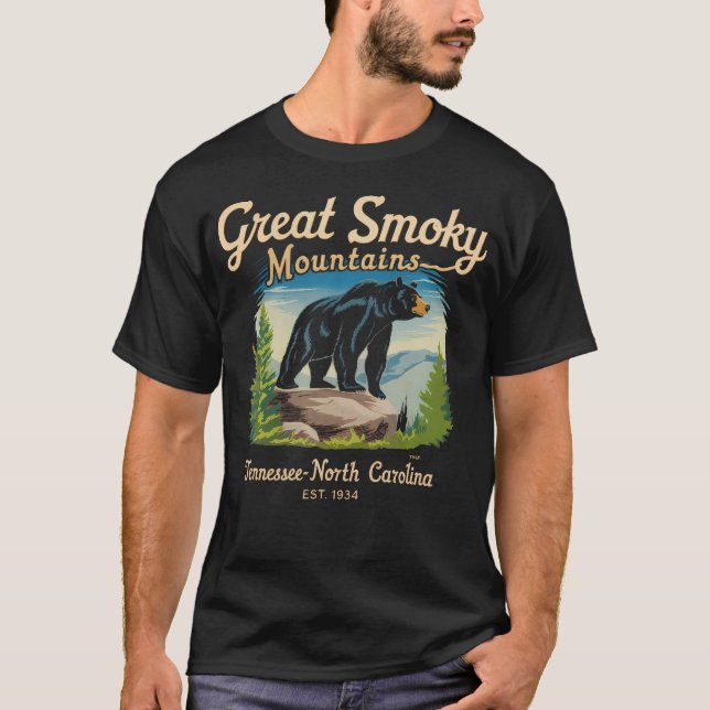 Great Smoky Mountains nationalpark T Shirt (Framsida)
