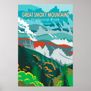 Great Smoky Mountains Nationalpark Vintage Poster