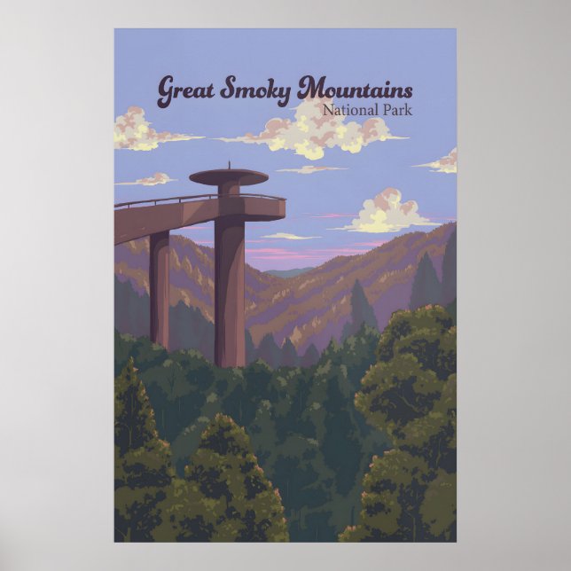 Great Smoky Mountains nationalparks affisch (Framsidan)