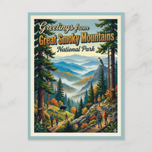 Great Smoky Mountains nationalparksutsikt Vykort