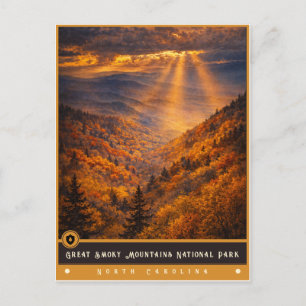 Great Smoky Mountains NC Vintage vykort