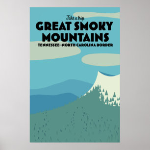 Great Smoky Mountains resebroschyr. Poster