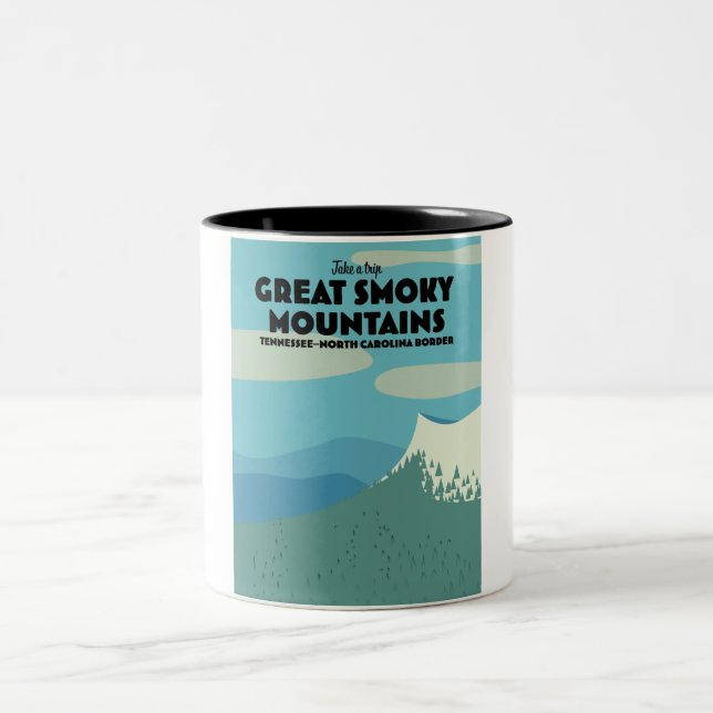 Great Smoky Mountains-resoresejourkat. Två-Tonad Mugg (Center)