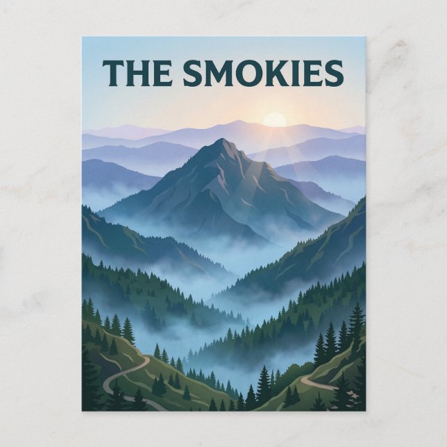 Great Smoky Mountains Vykort (Framsida)