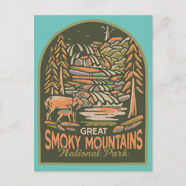 Great Smoky Mountains vykort (Framsida)