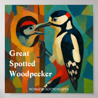 Great Spotted Woodpecker Album Cover Poster
