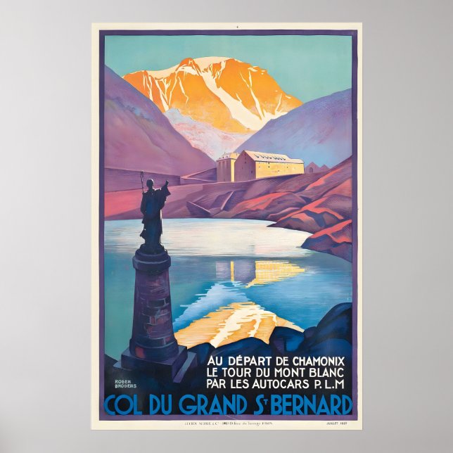 Great St Bernard Pass Valais Schweiz Aosta Poster (Framsidan)