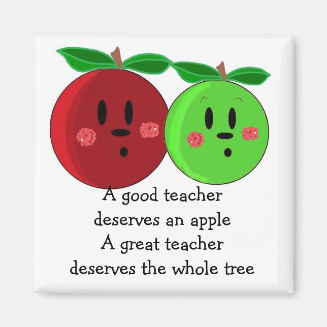 Great Teacher Apple Design Magnet (Framsidan)