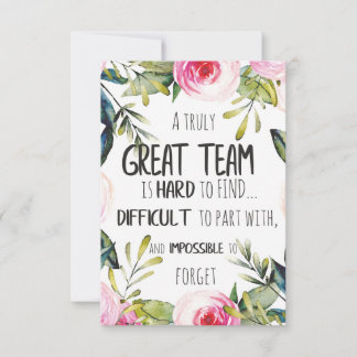 Great Team thank you gift Amazing team quote Tack Kort