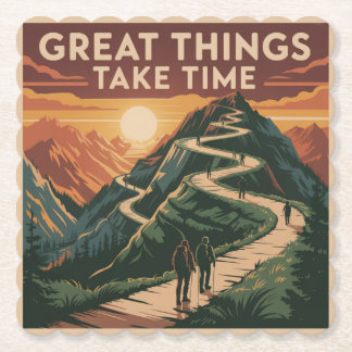Great Things Take Time Underlägg Papper