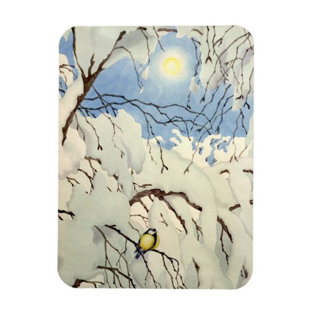 Great Tit - Theodor Severin Kittelsen Magnet (Vertikal)