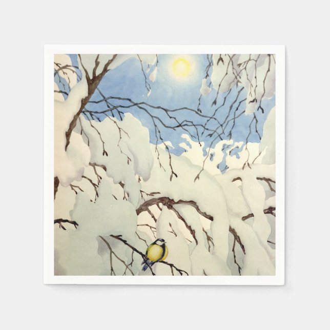 Great Tit - Theodor Severin Kittelsen Pappersservett (Framsidan)