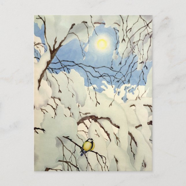 Great Tit - Theodor Severin Kittelsen Vykort (Framsida)