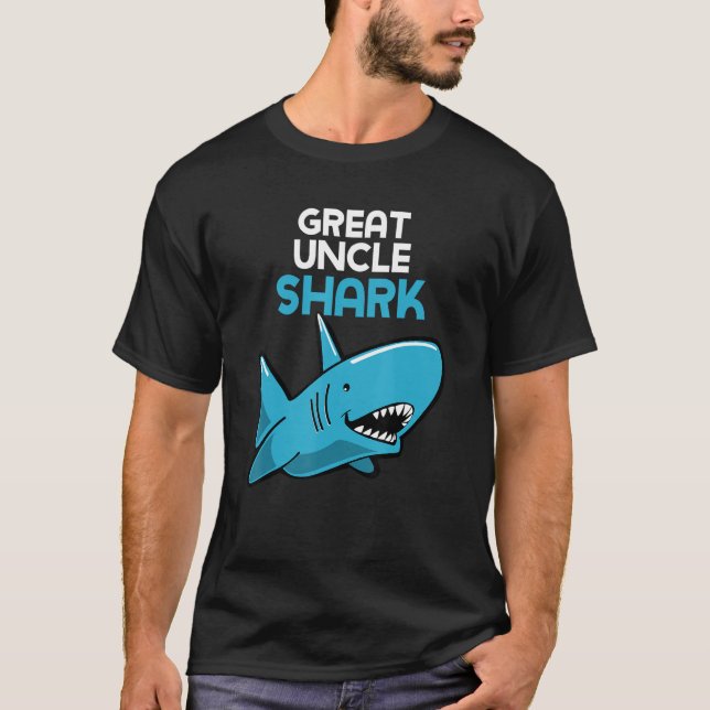 Great Uncle Shark Funny Family T Shirt (Framsida)