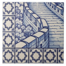 Great Wall Azulejo Mural Kakel 5 av 6 Nere till vä