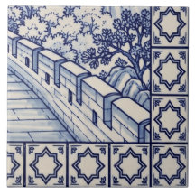 Great Wall Azulejo Mural Kakel 6 av 6 Nedre Höger