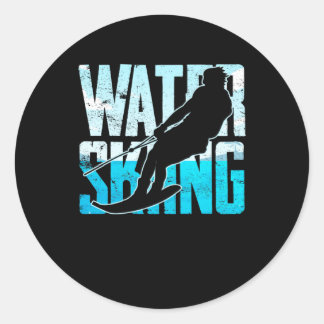 Great Water Skiing Gift Water Skiing Water Skier Runt Klistermärke