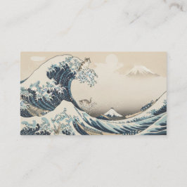Great Wave Inspired Japanese Business Card  Visitkort