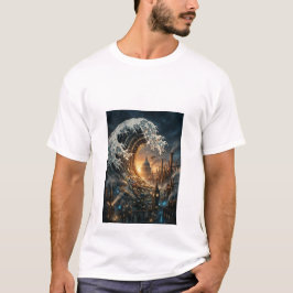 Great Wave of Trash City Art - Herr T-Shirt