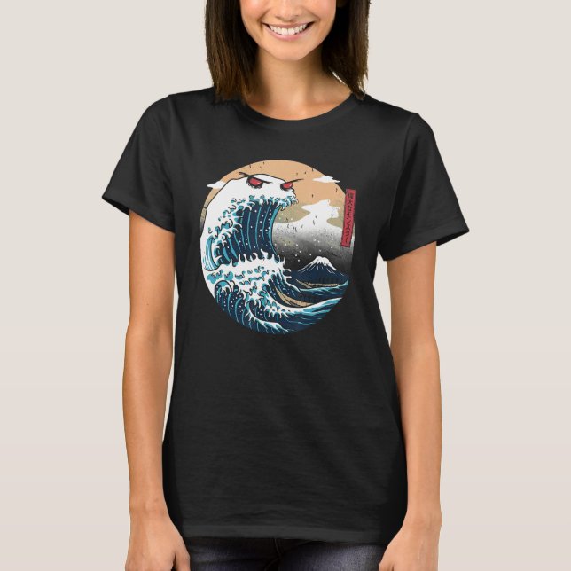 Great Wave Off Kanagawa Cookiegawa Japanese Aesthe T Shirt (Framsida)