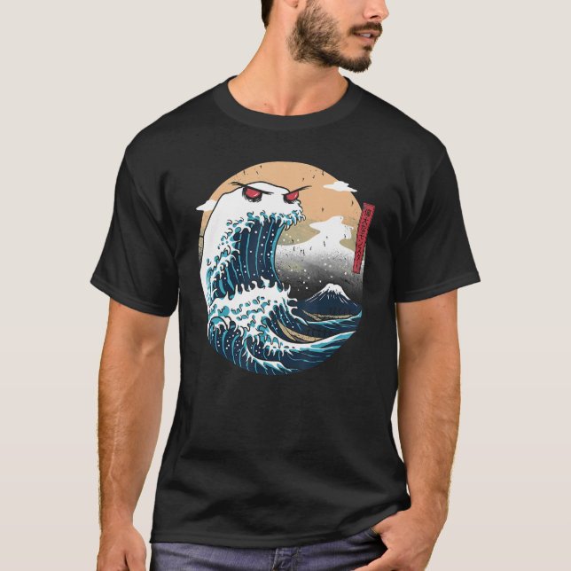 Great Wave Off Kanagawa Cookiegawa Japanese Aesthe T Shirt (Framsida)