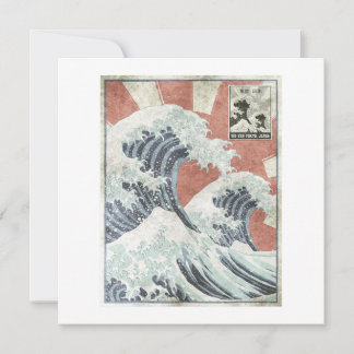 Great Wave Off Kanagawa Japanese Aesthetic Art Inbjudningar