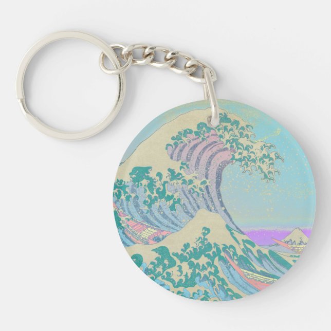 Great Wave Pastel Nyckelring (Framsidan)