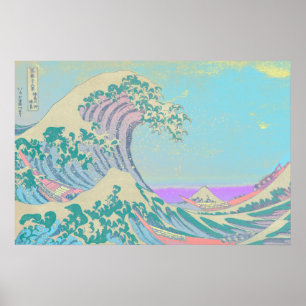 Great Wave Pastell Affisch