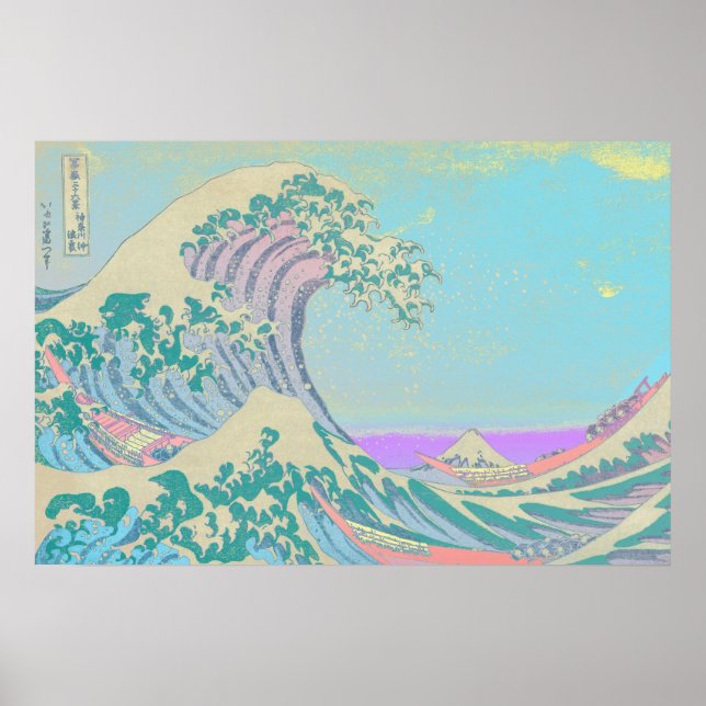 Great Wave Pastell Affisch (Framsidan)