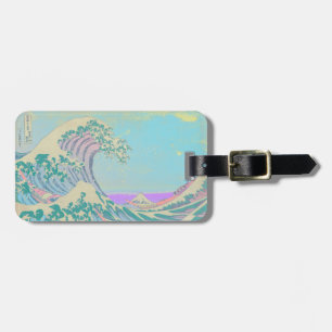 Great Wave Pastell Färgbagagetikett Bagagebricka