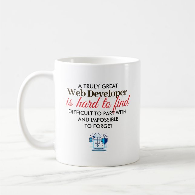 Great Web Developer Personalized Name Gift Kaffemugg (Vänster)