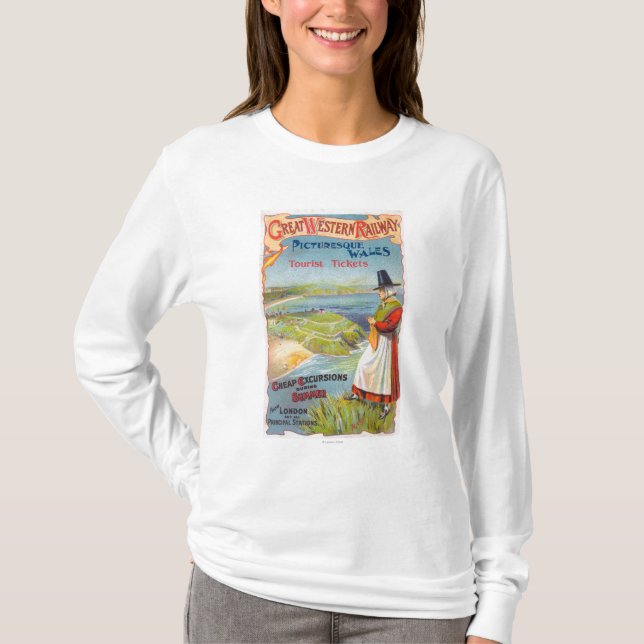Great Western Railray Promo Tours till Wales T-shirt (Framsida)
