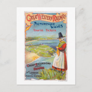 Great Western Railray Promo Tours till Wales Vykort