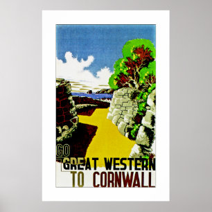 Great Western till Cornwall Poster