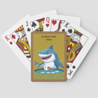 Great White Card Shark poker player playing cards Casinokort