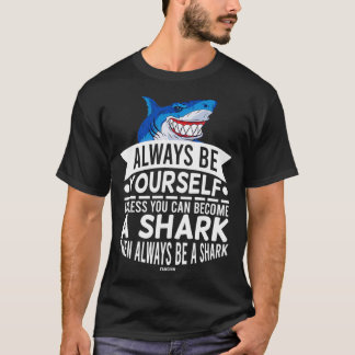 Great White Shark Marine Biology Fin  T Shirt