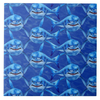 Great White Shark Pattern  Kakelplatta