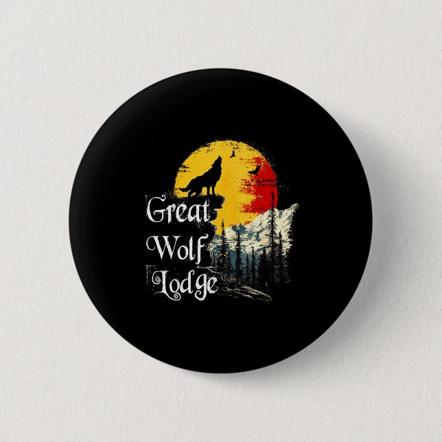 Great Wolf Lodge-älskare Utomhusäventyrsentusiast Knapp (Framsida)