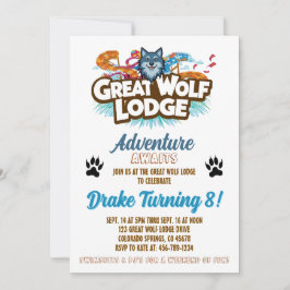 Great Wolf Lodge Födelsedagsinbjudan Inbjudningar