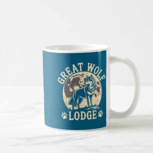 Great Wolf Lodge Howlande Varg Fullmåne Natur Sce Kaffemugg