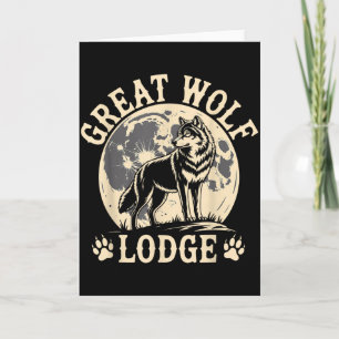 Great Wolf Lodge Howling Wolf Full Moon Natur Scen Kort