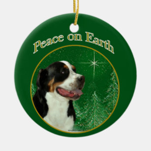 Greater Swiss Mountain Dog Fred Julgransprydnad Keramik
