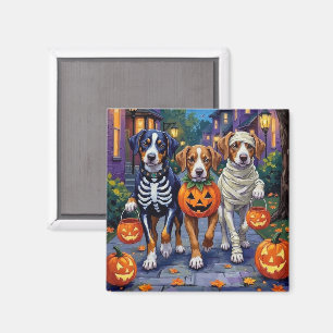 Greater Swiss Mountain Halloweentrick-or-Treat Magnet