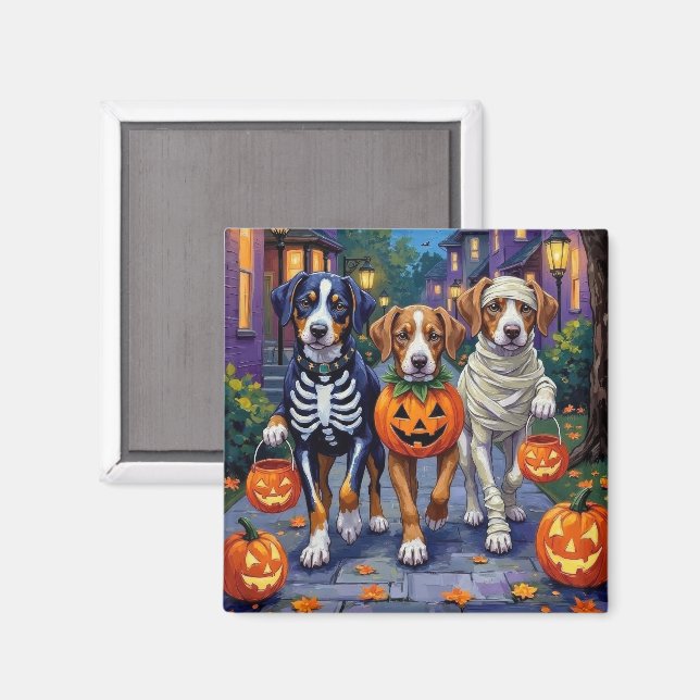 Greater Swiss Mountain Halloweentrick-or-Treat Magnet (Front/Back)