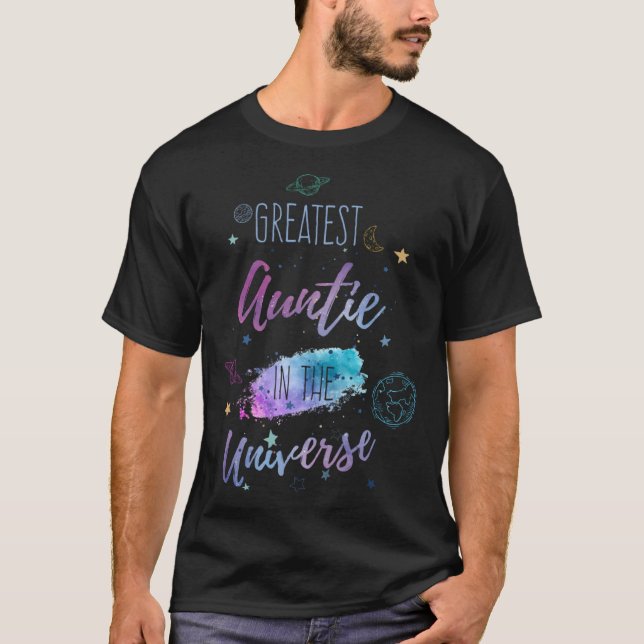 Greatest Auntie In The Universe  From Niece And Ne T Shirt (Framsida)