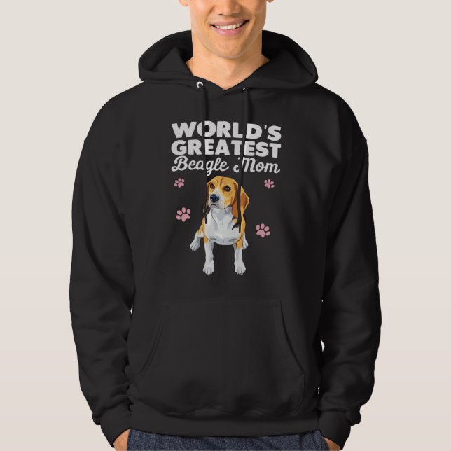 Greatest Beagle Mom Ever Beagle Dog Hoodie (Framsida)