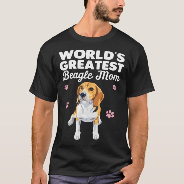 Greatest Beagle Mom Ever Beagle Dog T Shirt (Framsida)